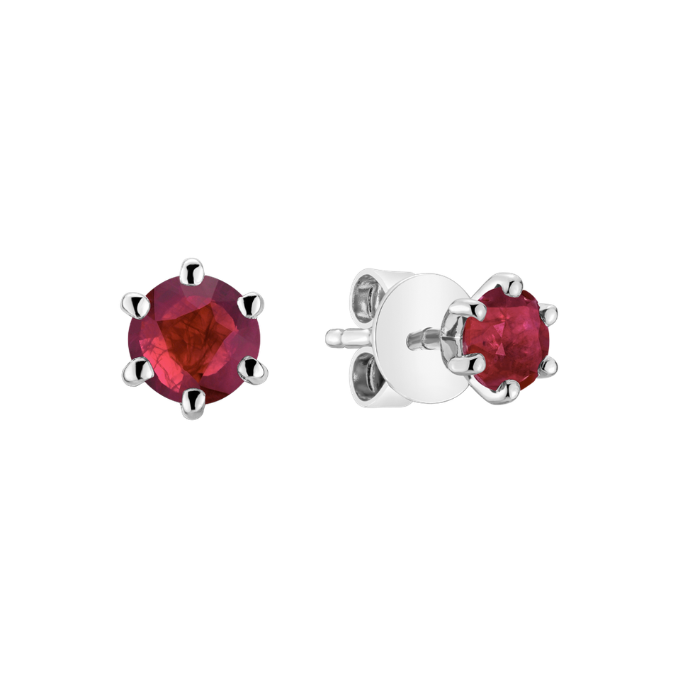 Earrings with Ruby Vesper Romance