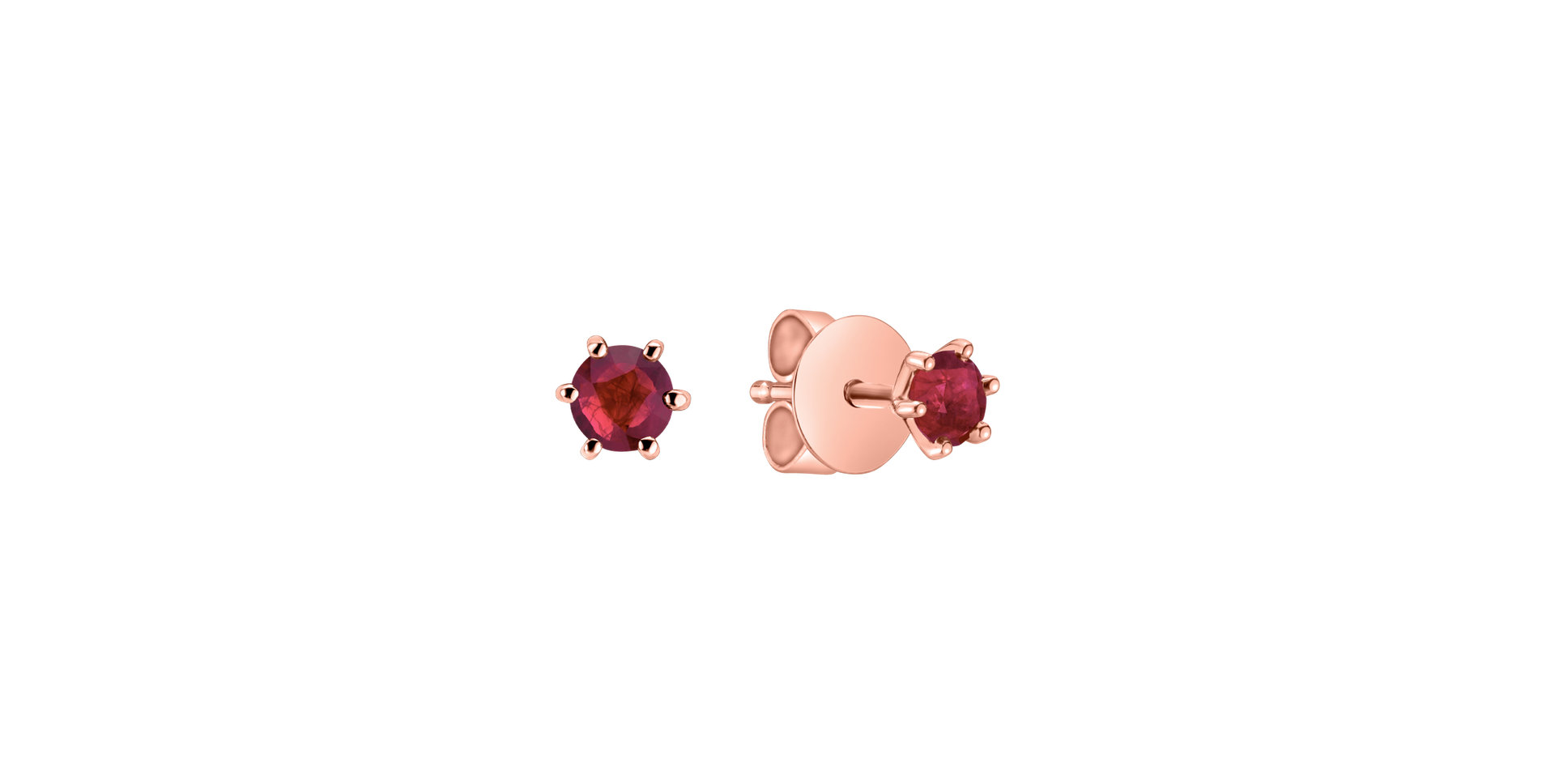 Earrings with Ruby Vesper Romance