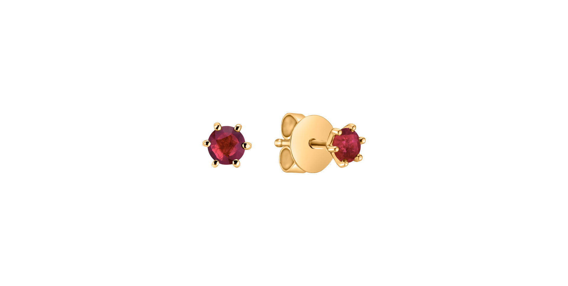 Earrings with Ruby Vesper Romance
