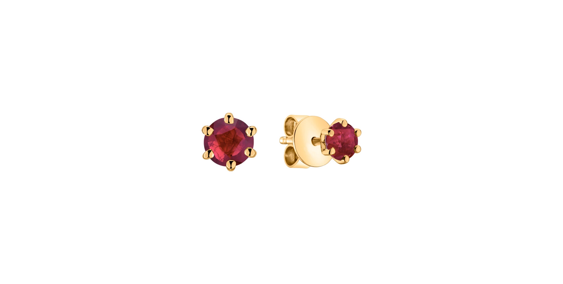 Earrings with Ruby Vesper Romance
