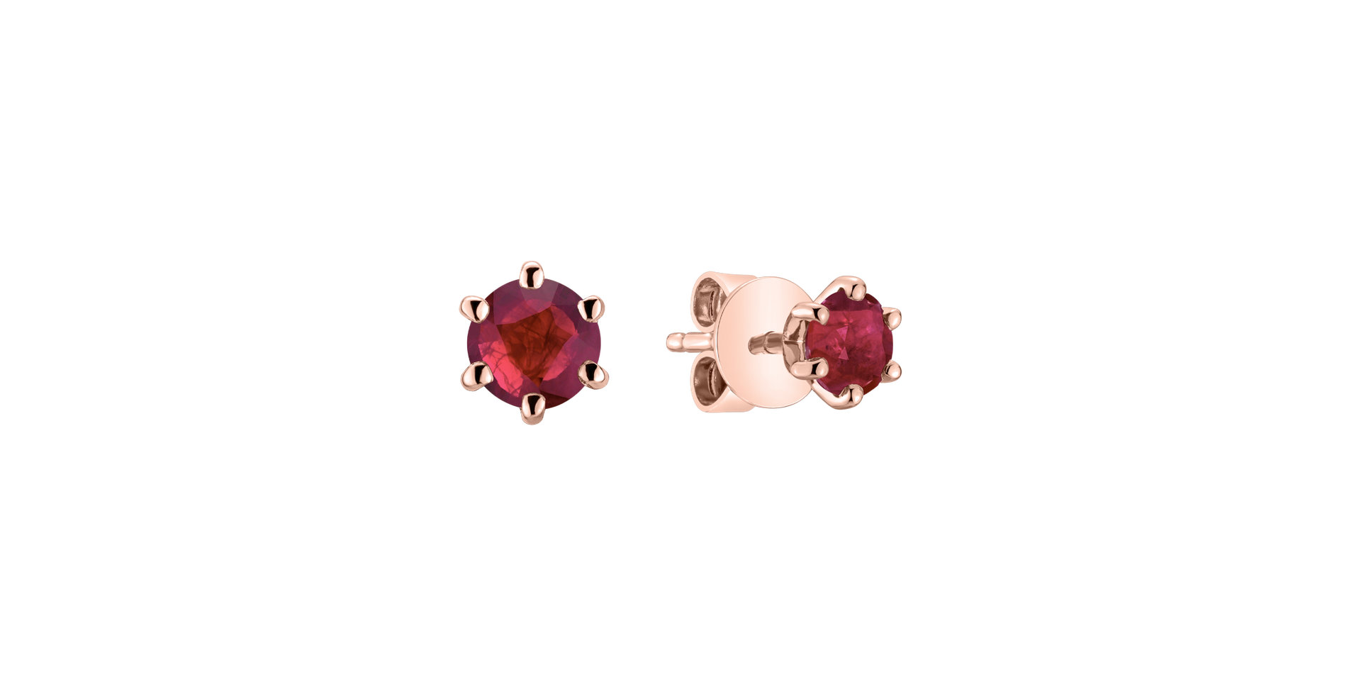 Earrings with Ruby Vesper Romance