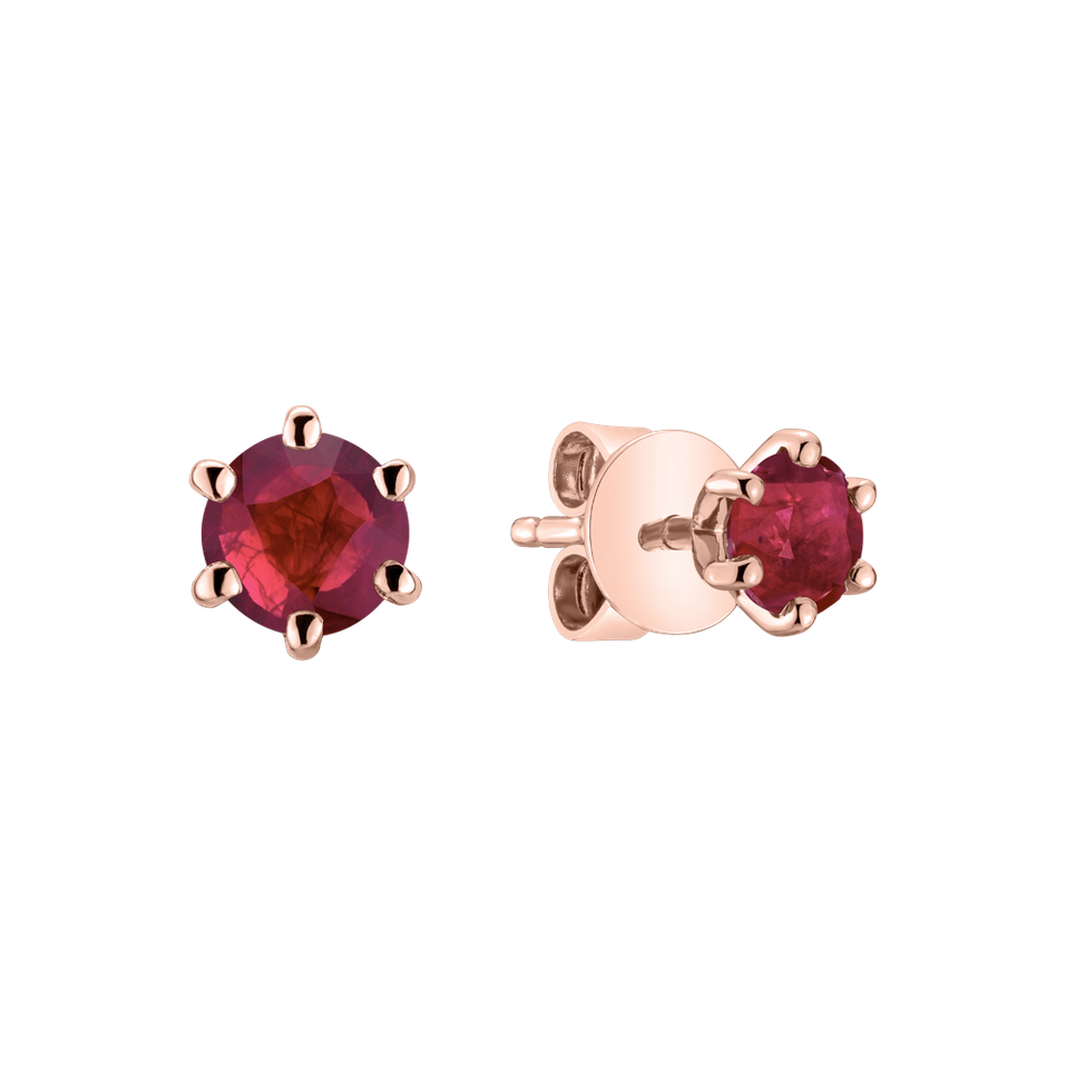 Earrings with Ruby Vesper Romance