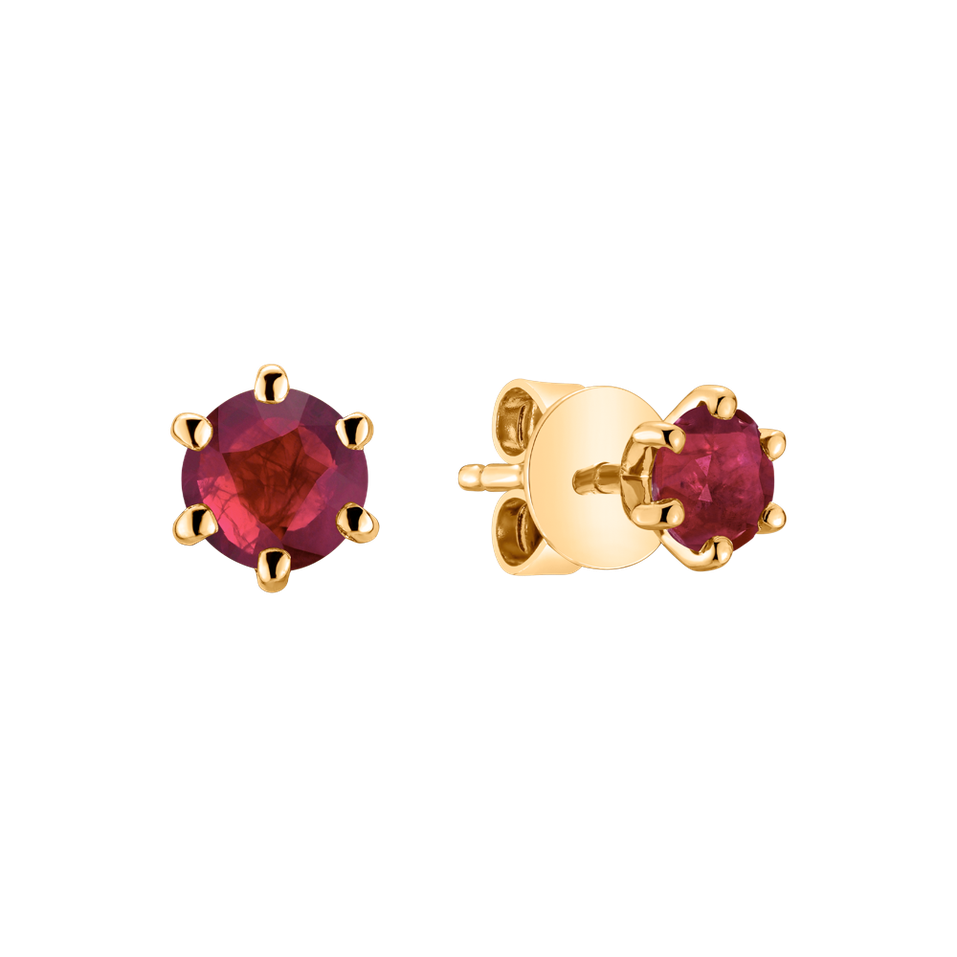 Earrings with Ruby Vesper Romance