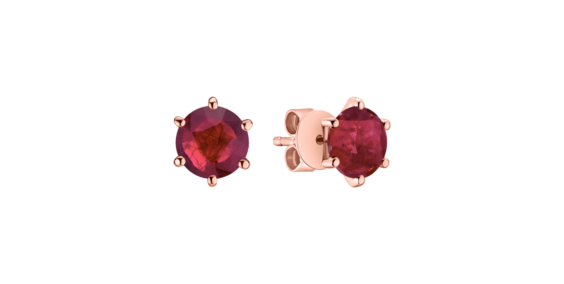 Earrings with Ruby Vesper Romance