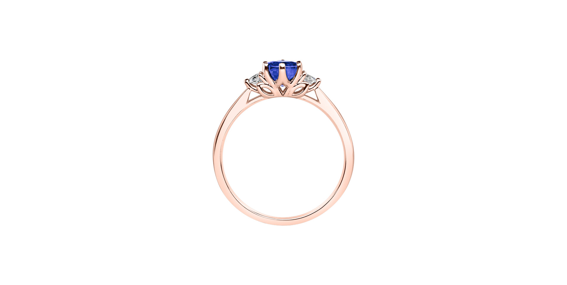 Diamond ring with Tanzanite Midnight Serenity