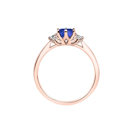 Diamond ring with Tanzanite Midnight Serenity