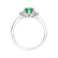Diamond ring with Emerald Midnight Serenity3