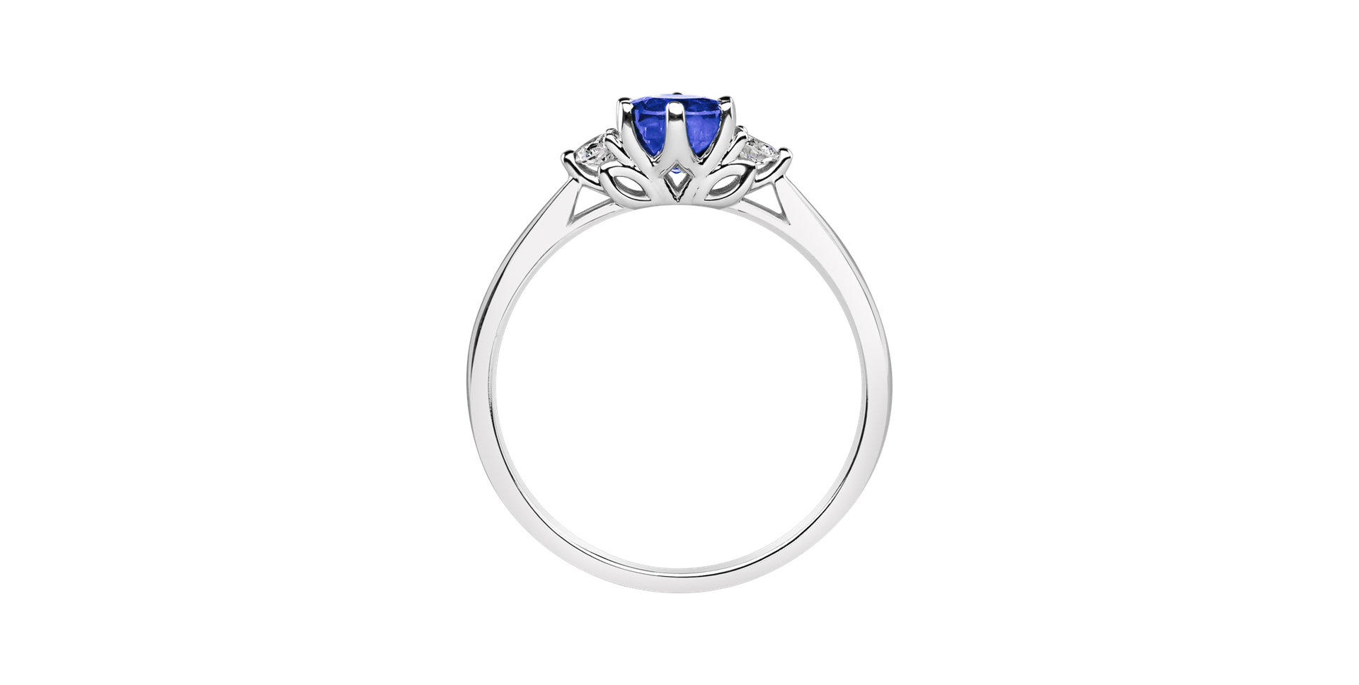 Diamond ring with Tanzanite Midnight Serenity