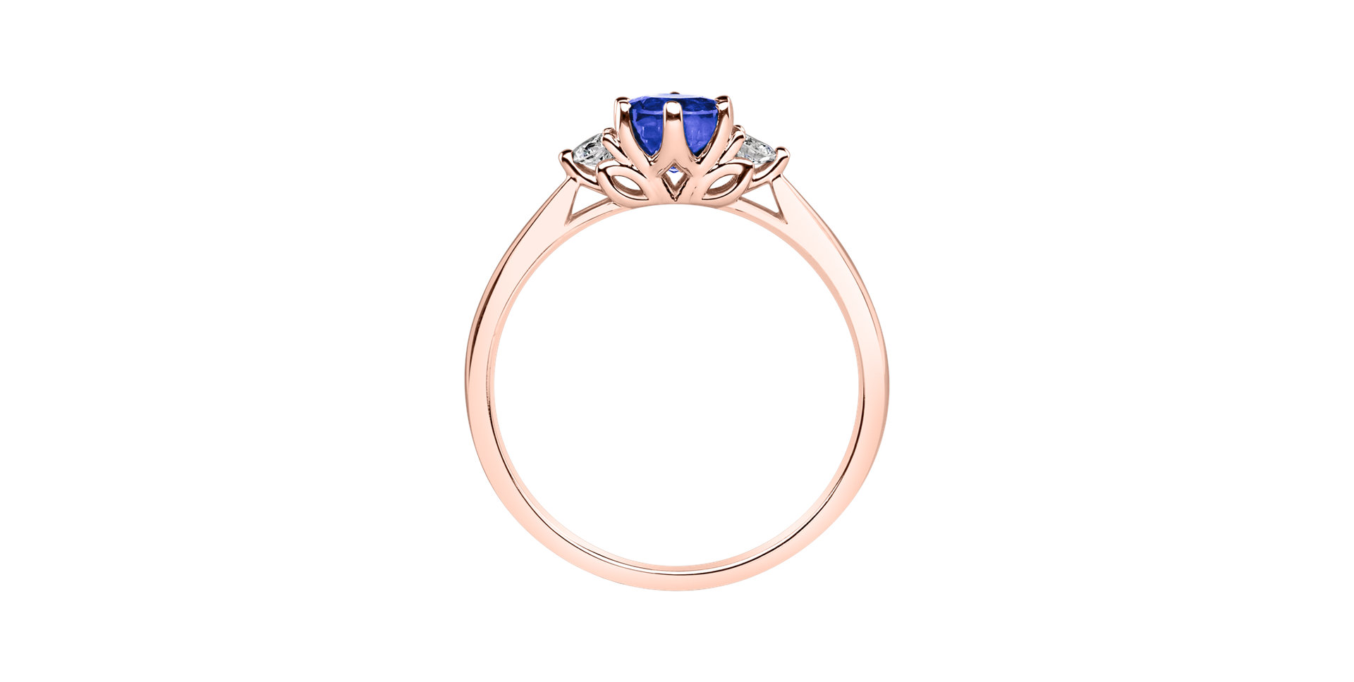Diamond ring with Tanzanite Midnight Serenity