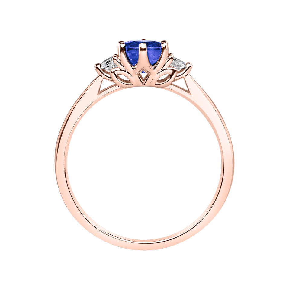 Diamond ring with Tanzanite Midnight Serenity