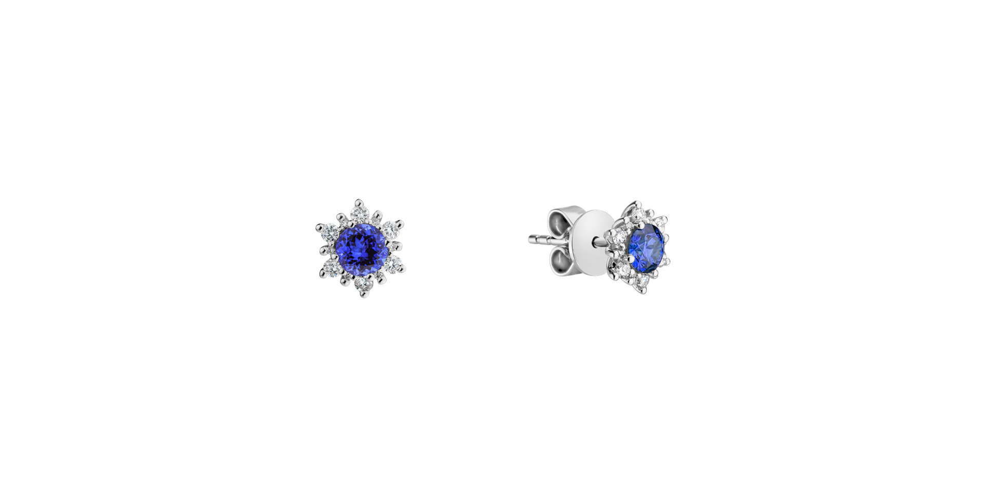 Diamond earrings with Tanzanite Fancy Fairytale