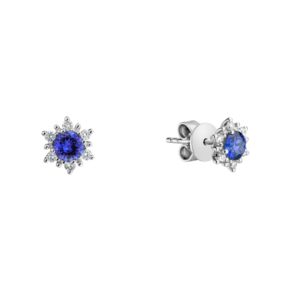 Diamond earrings with Tanzanite Fancy Fairytale