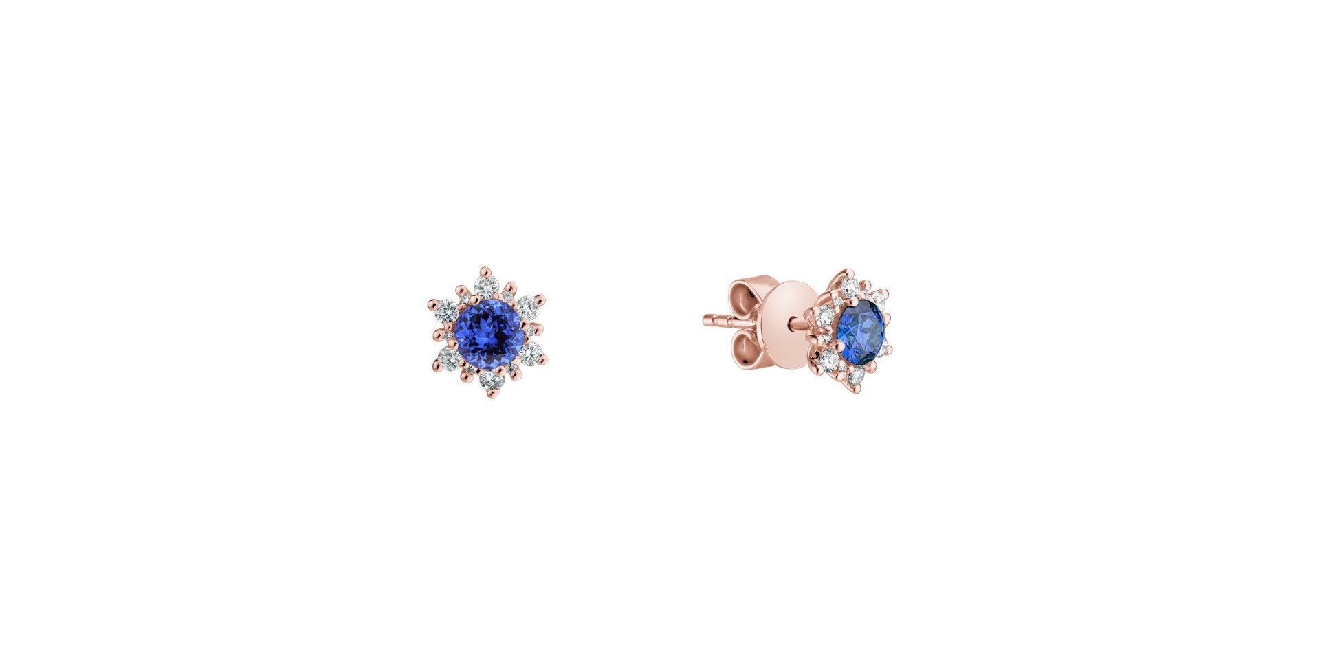 Diamond earrings with Tanzanite Fancy Fairytale