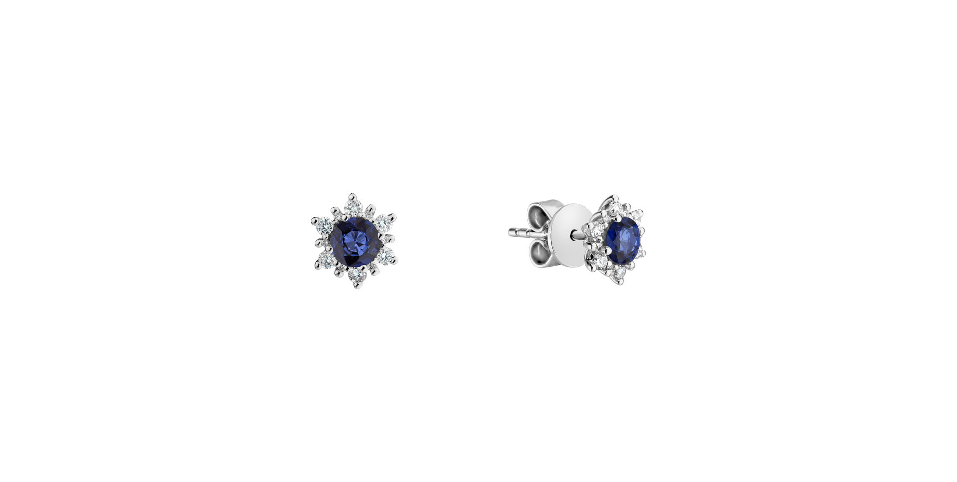 Diamond earrings with Sapphire Snow Star