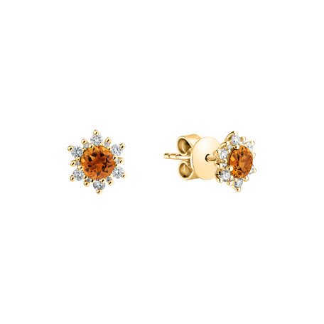 Diamond earrings with Citrine Fancy Fairytale
