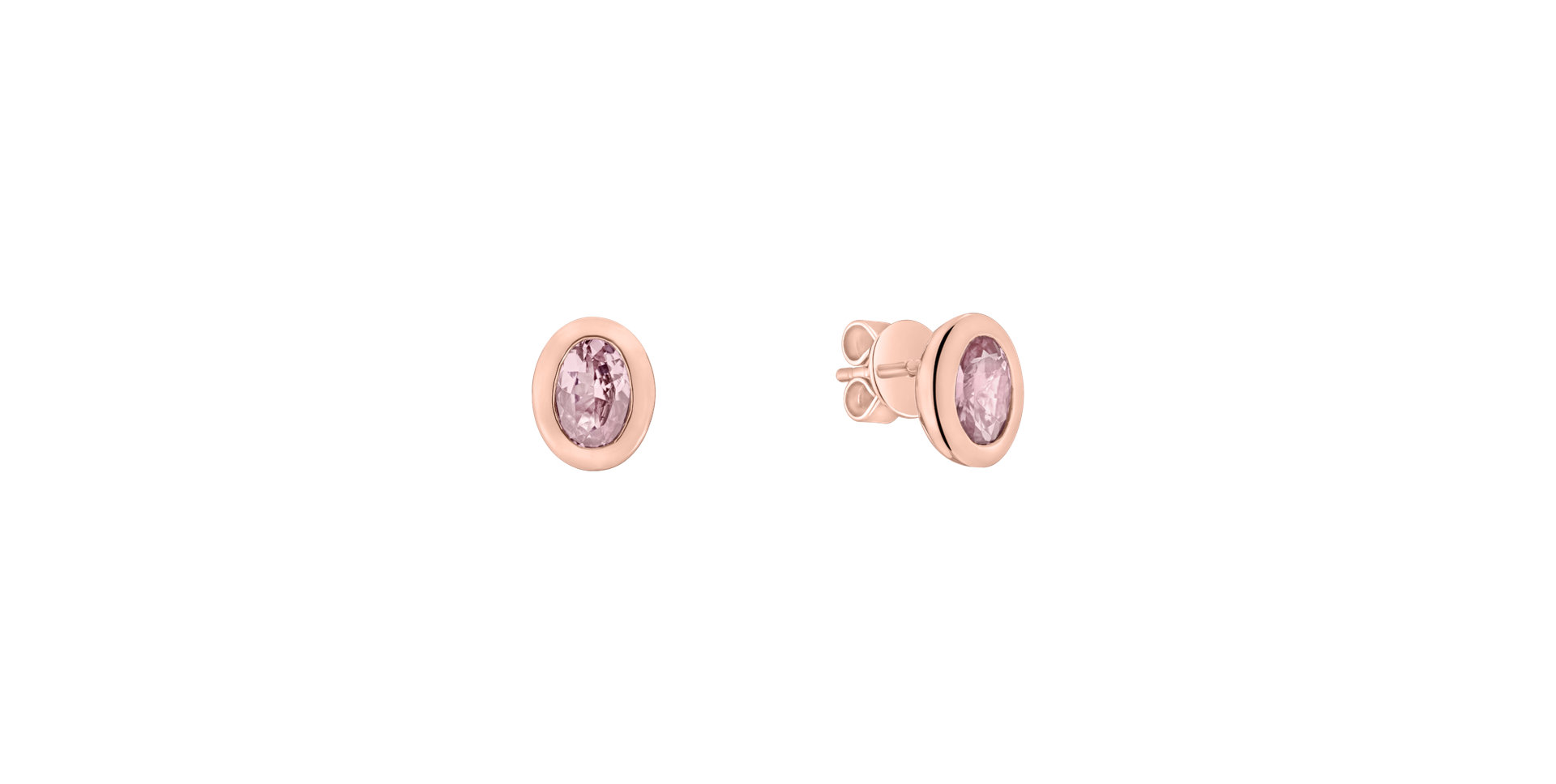 Earrings with Rose Quartz Sweet Candy