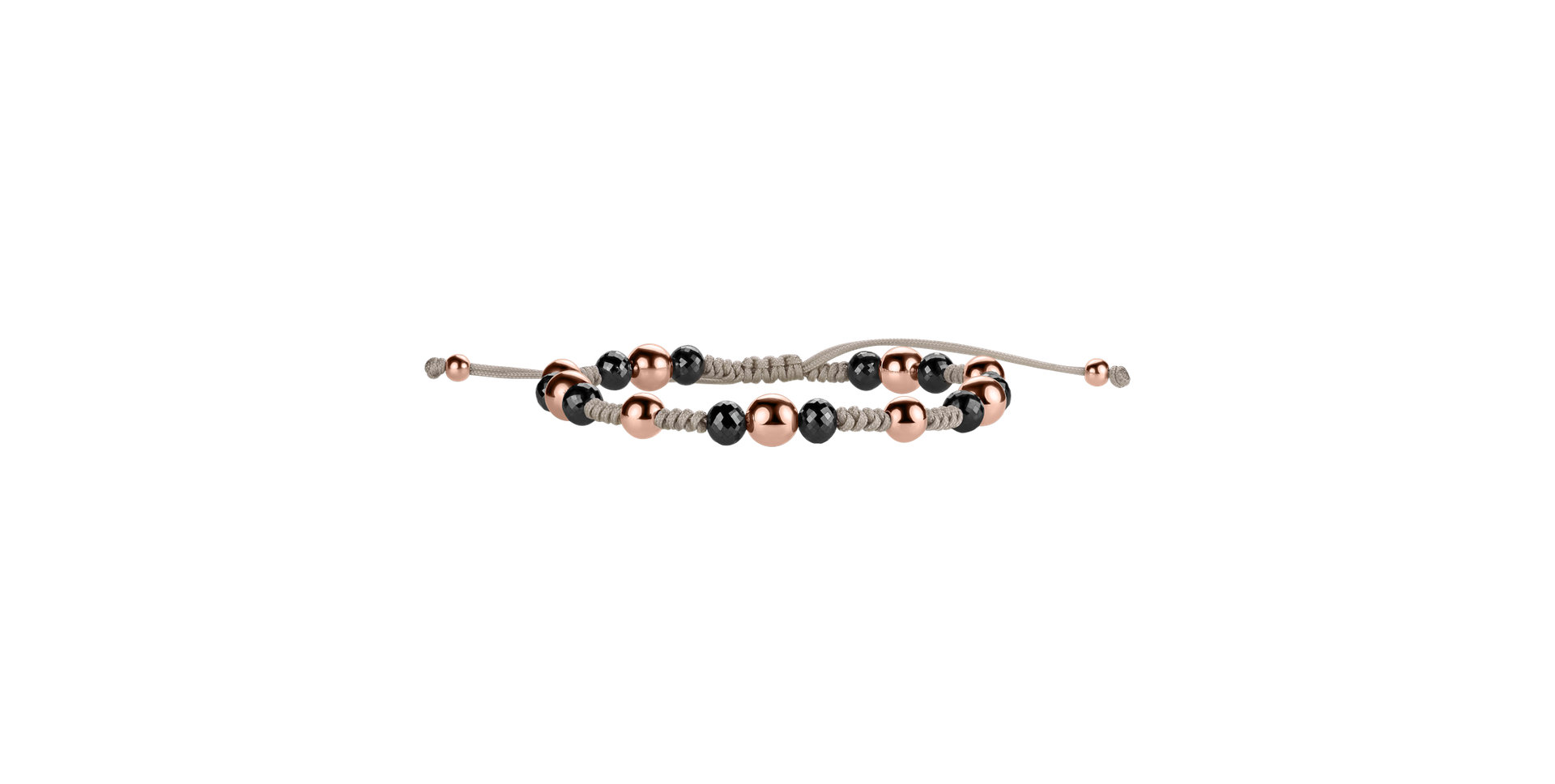 Bracelet with black diamonds Beige Mirror