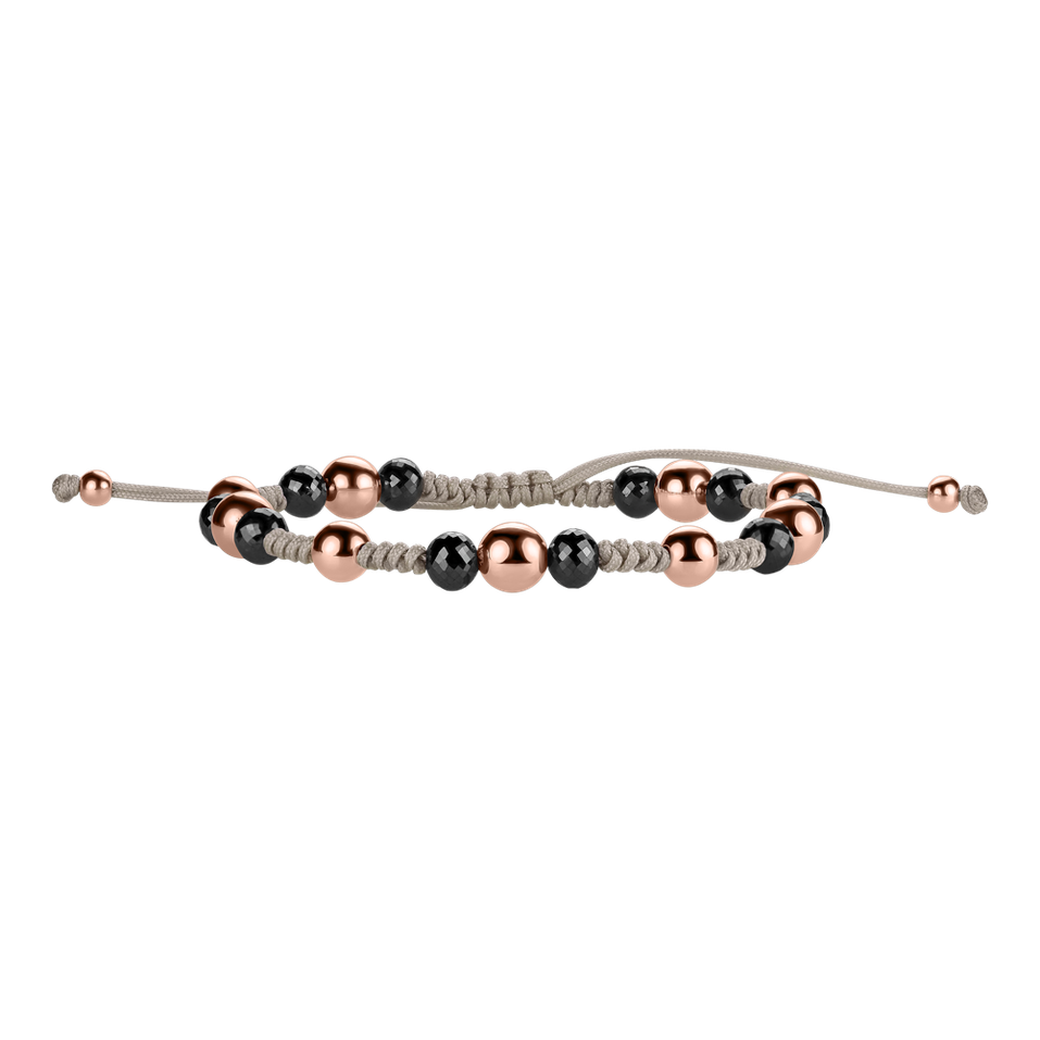 Bracelet with black diamonds Beige Mirror