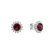 Diamond earrings with Rhodolite Lilac Flower3