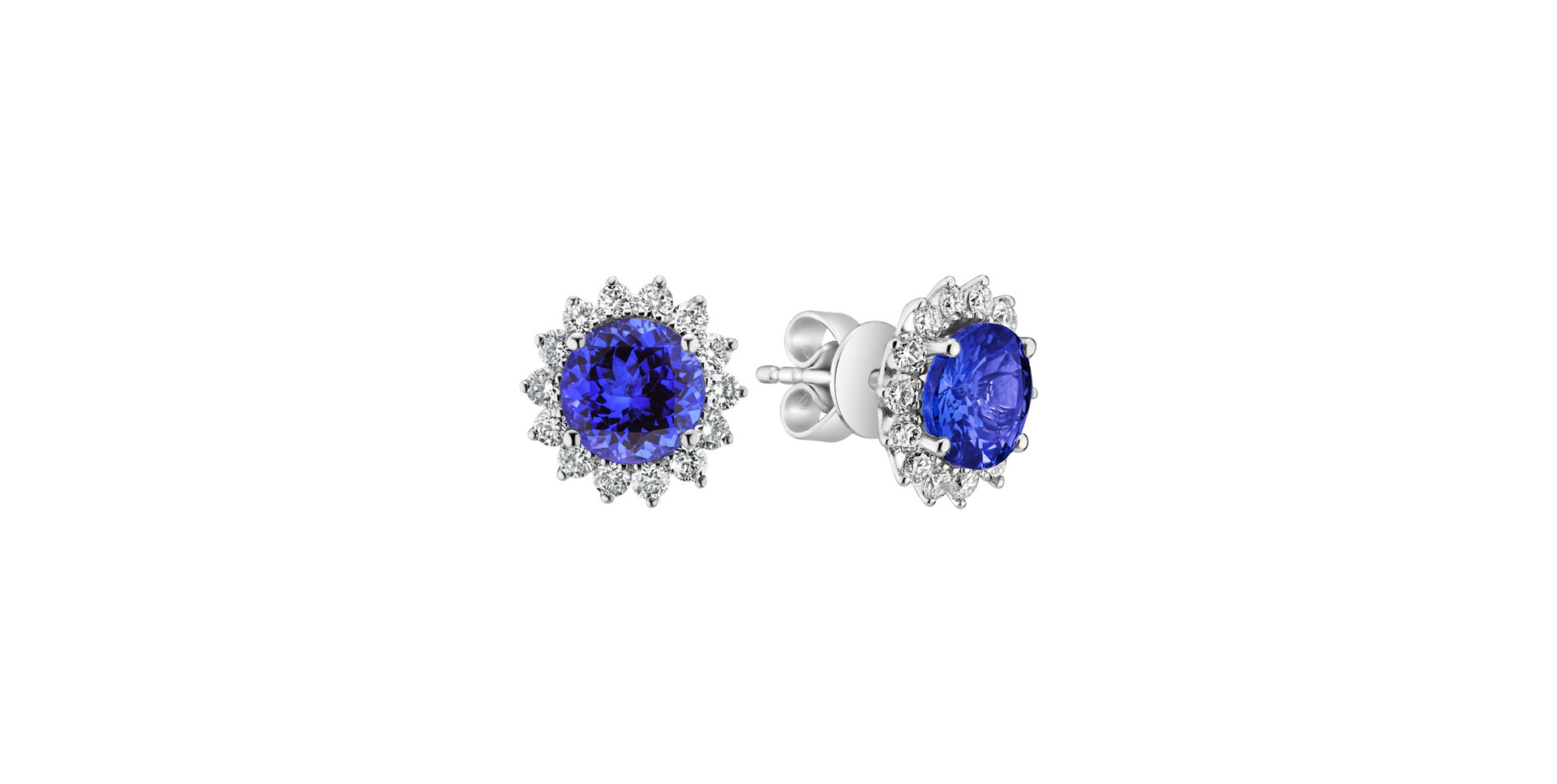 Diamond earrings with Tanzanite Stellar Hope