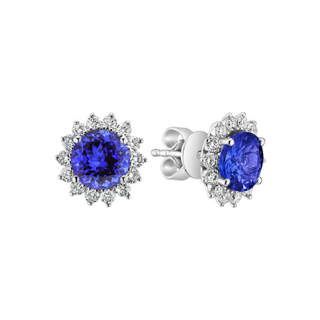 Diamond earrings with Tanzanite Stellar Hope