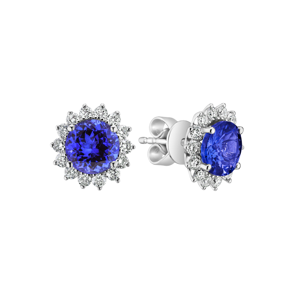Diamond earrings with Tanzanite Stellar Hope