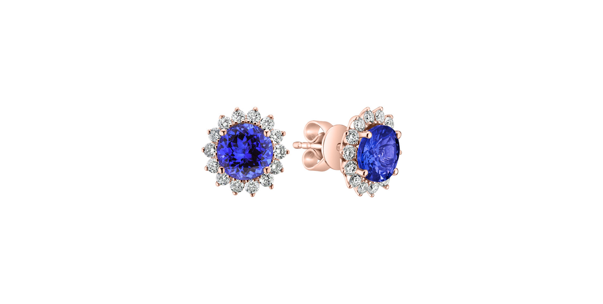 Diamond earrings with Tanzanite Stellar Hope