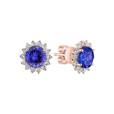 Diamond earrings with Tanzanite Stellar Hope
