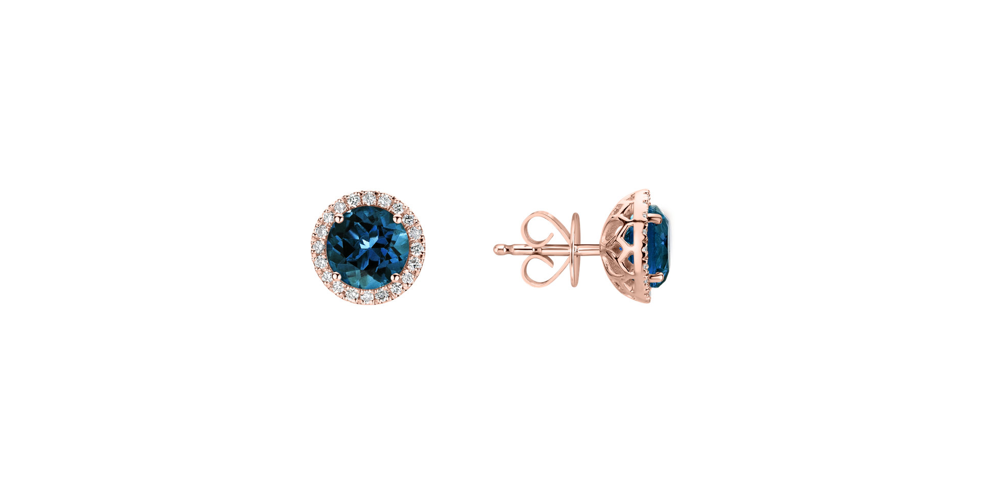Diamond earrings with Topaz London Eternal Sunshine