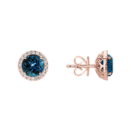 Diamond earrings with Topaz London Eternal Sunshine