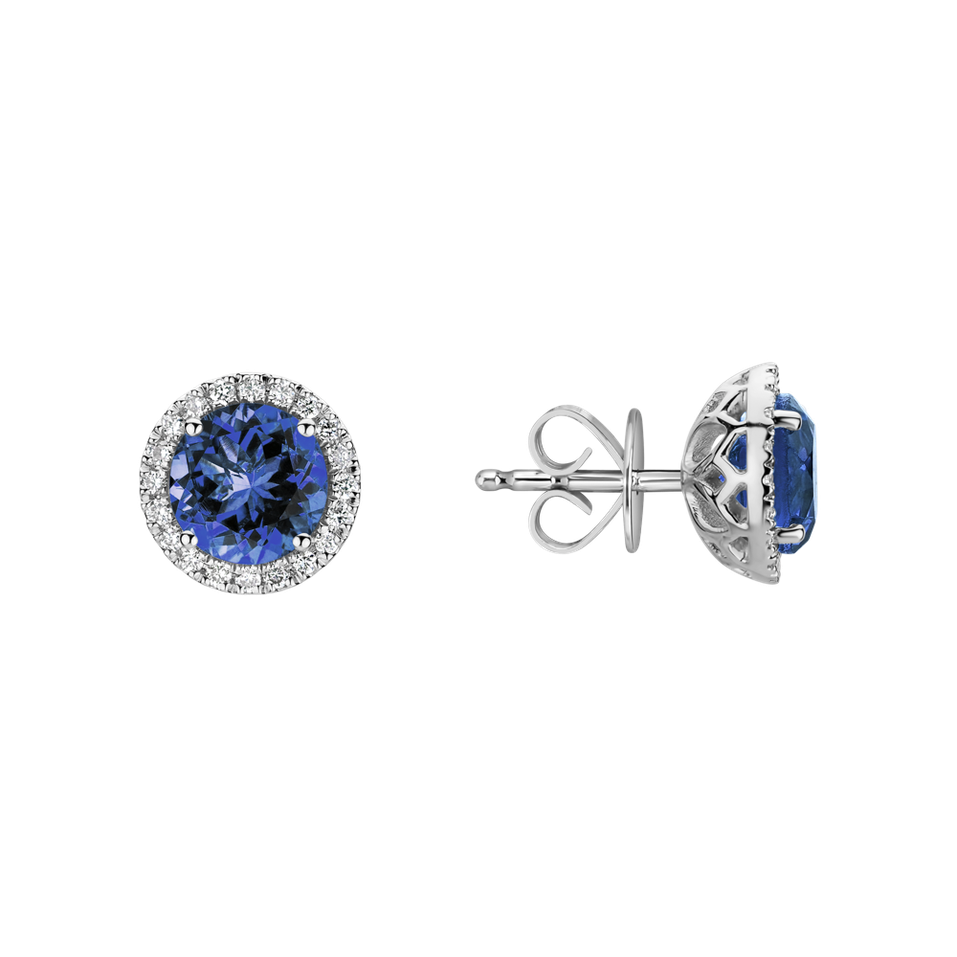 Diamond earrings with Tanzanite Eternal Sunshine