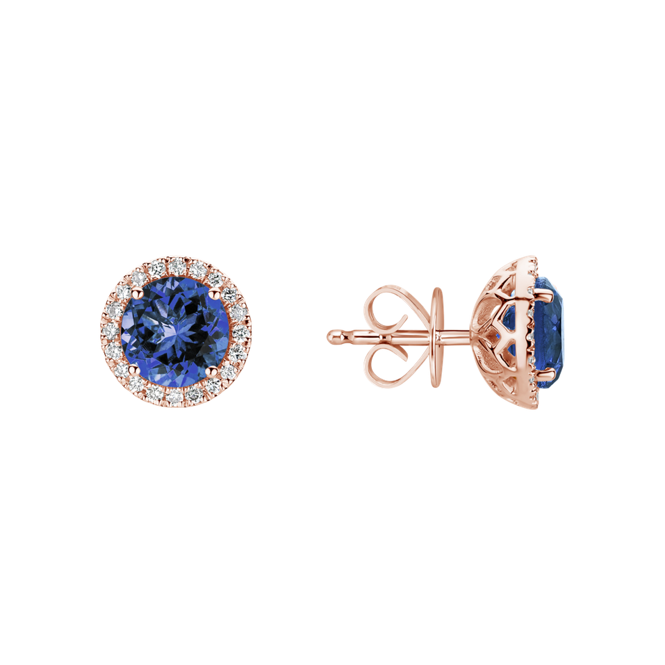 Diamond earrings with Tanzanite Eternal Sunshine