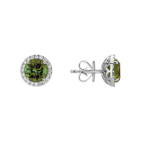 Diamond earrings with Tourmaline Eternal Sunshine