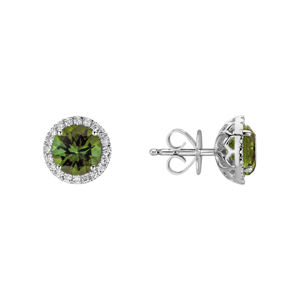 Diamond earrings with Tourmaline Eternal Sunshine