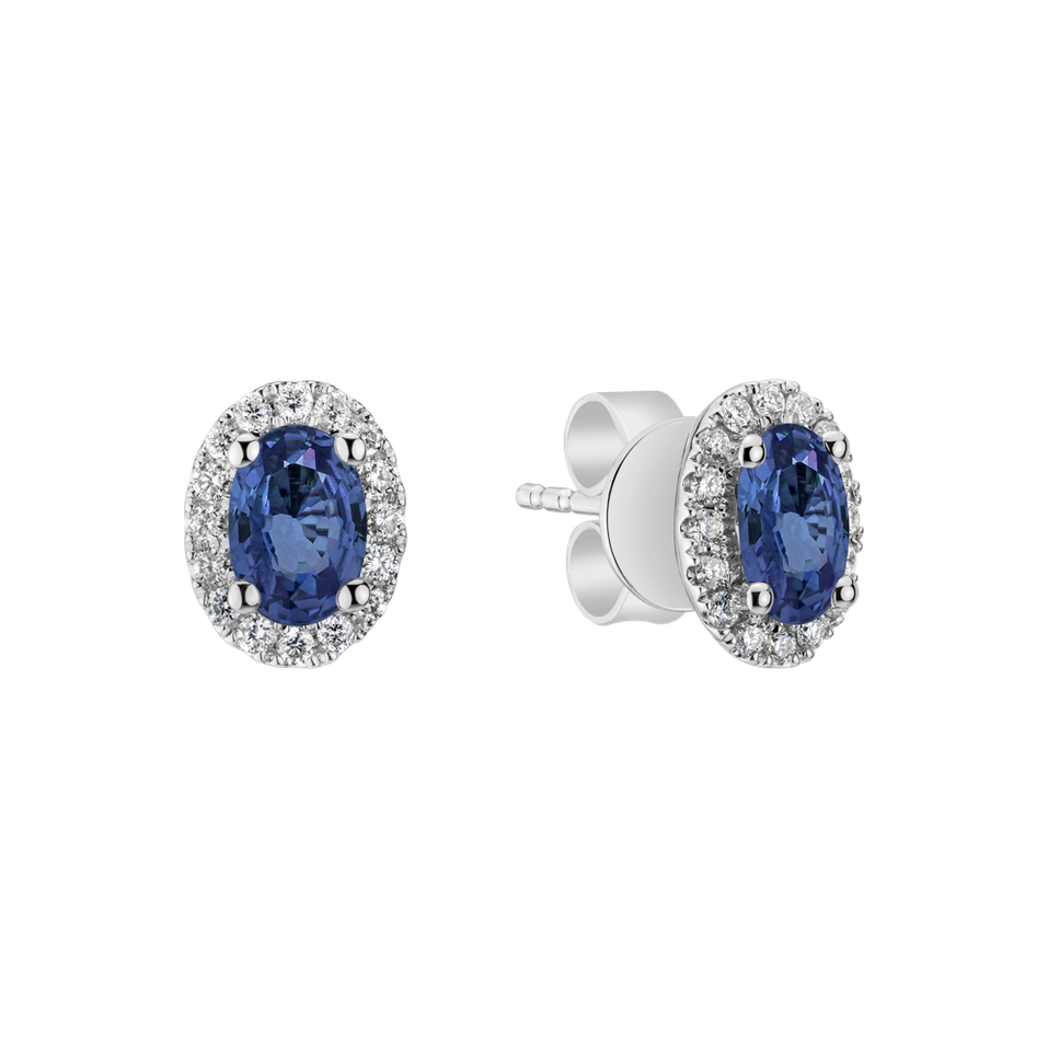 Diamond earrings with Sapphire Imperial Allegory