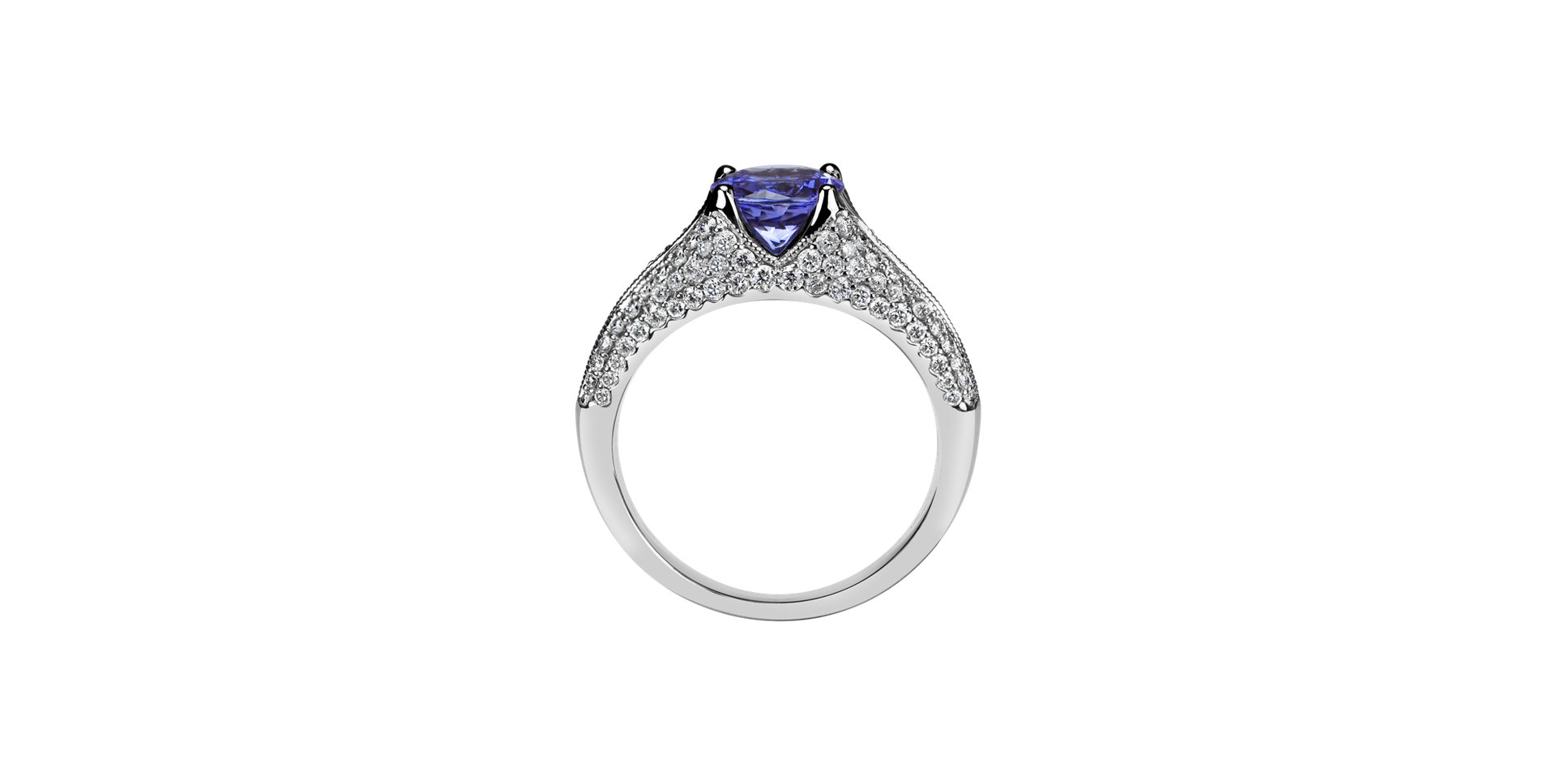 18ct white gold diamond ring with Tanzanite Andromeda Dream