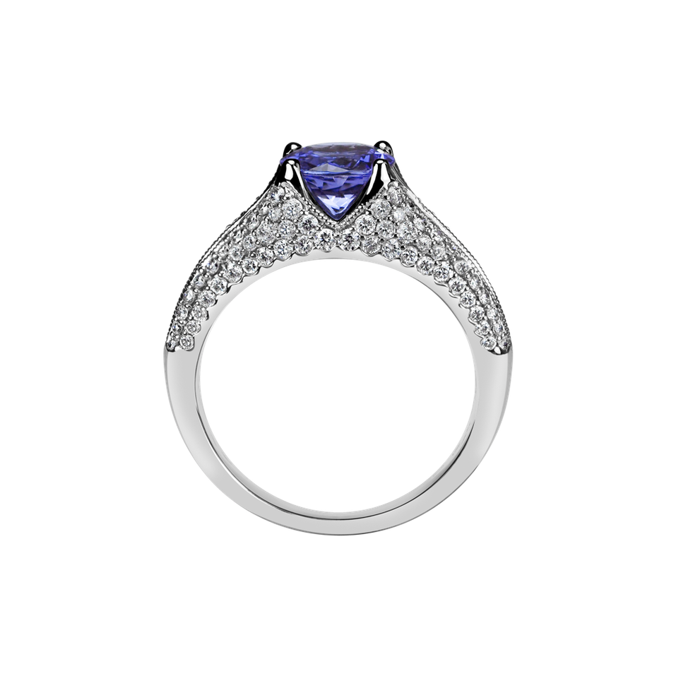 18ct white gold diamond ring with Tanzanite Andromeda Dream
