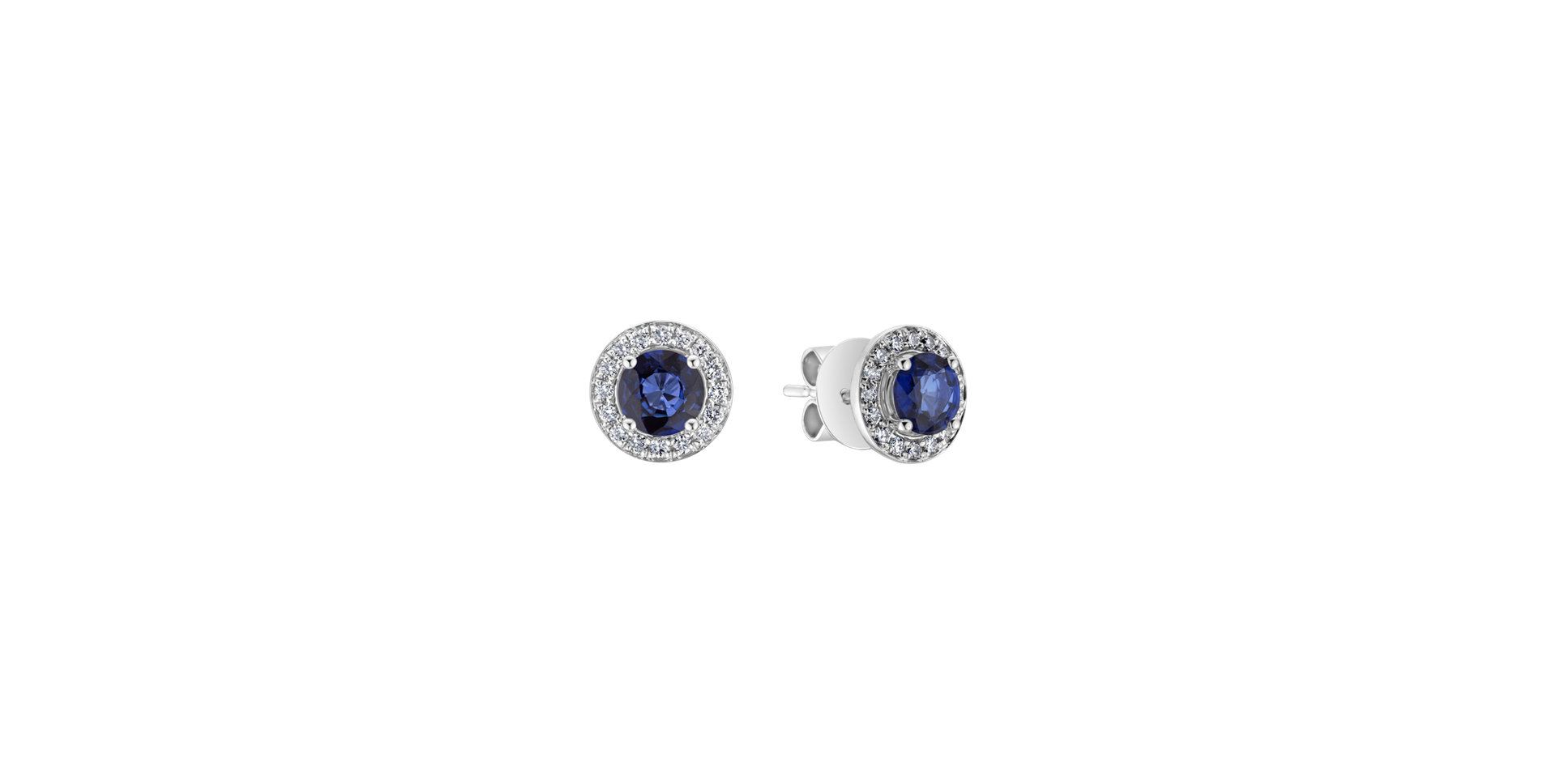 Diamond earrings with Sapphire Sparkling Rain