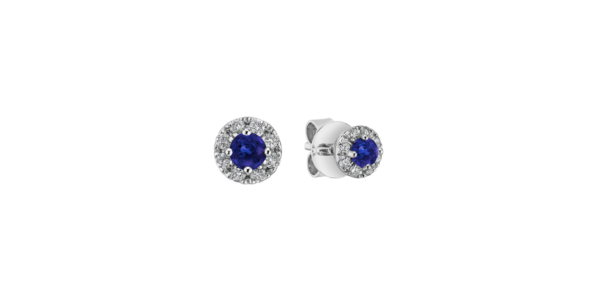 Diamond earrings with Sapphire Everyday Glow