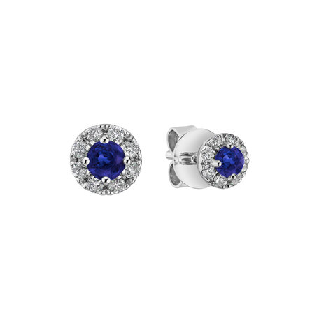 Diamond earrings with Sapphire Everyday Glow
