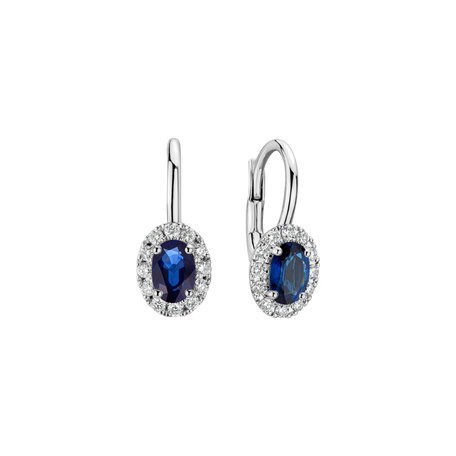 Diamond earrings with Sapphire Imperial Allegory