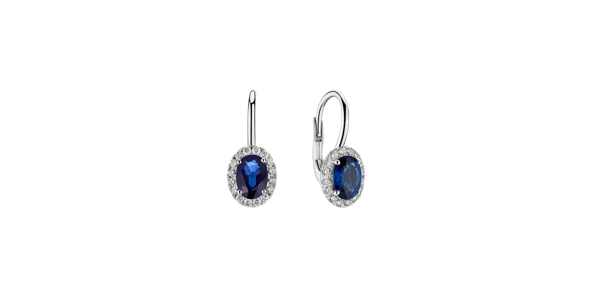 Diamond earrings with Sapphire Imperial Allegory