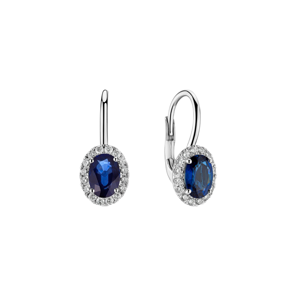 Diamond earrings with Sapphire Imperial Allegory