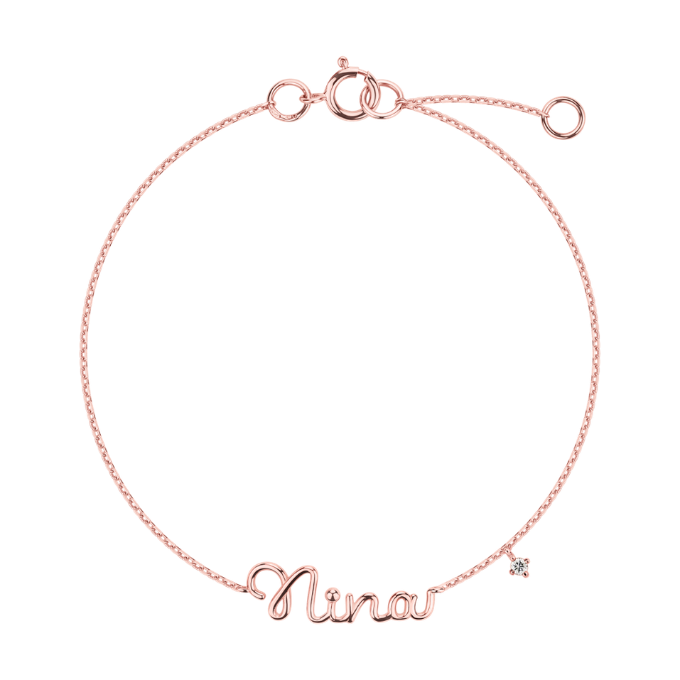 Diamond bracelet Curly Name