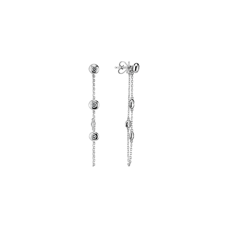 14ct white gold diamond earrings Diamond earrings Drops Waterfall