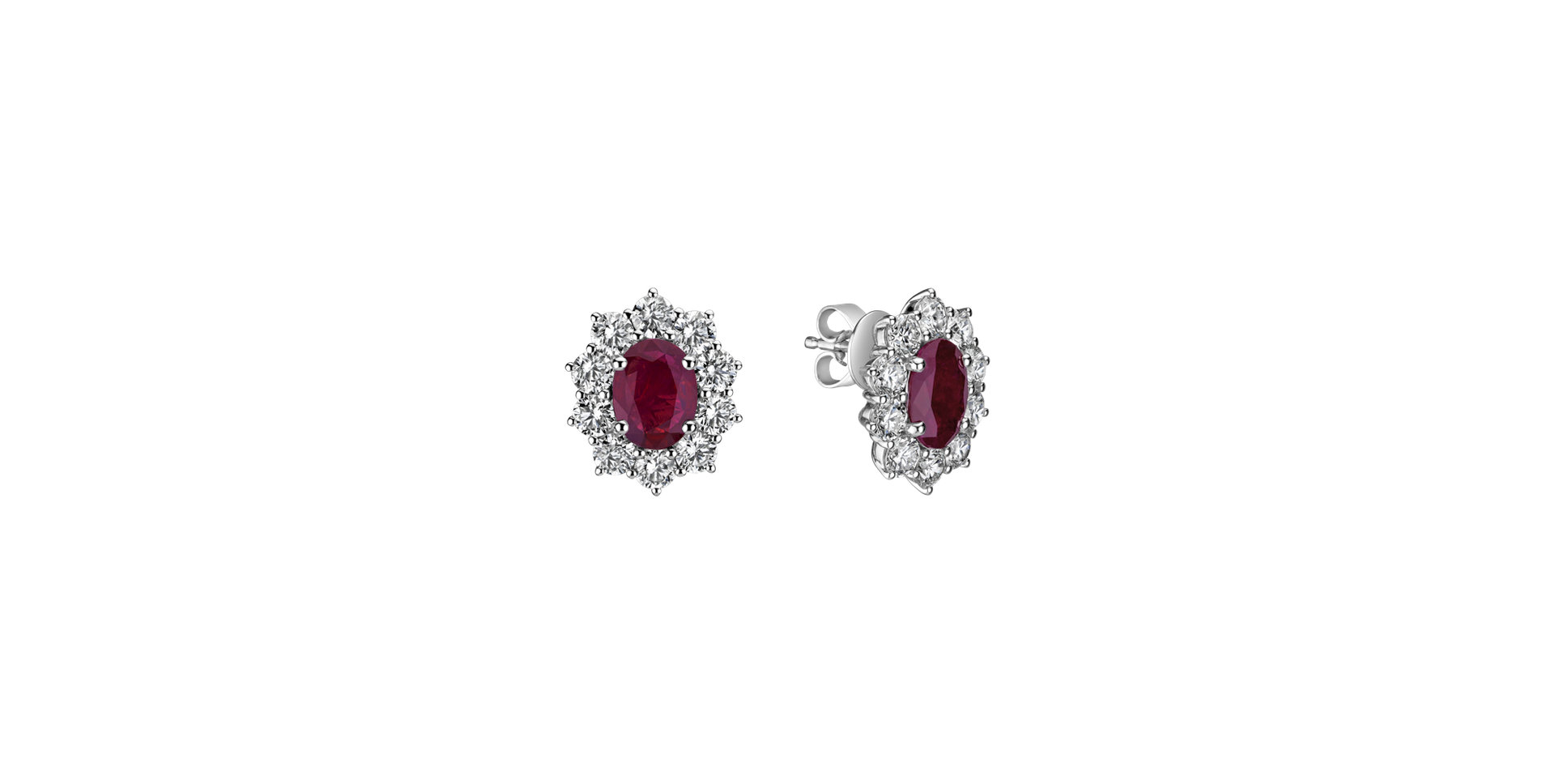 Diamond earrings with Ruby Moon Witchery