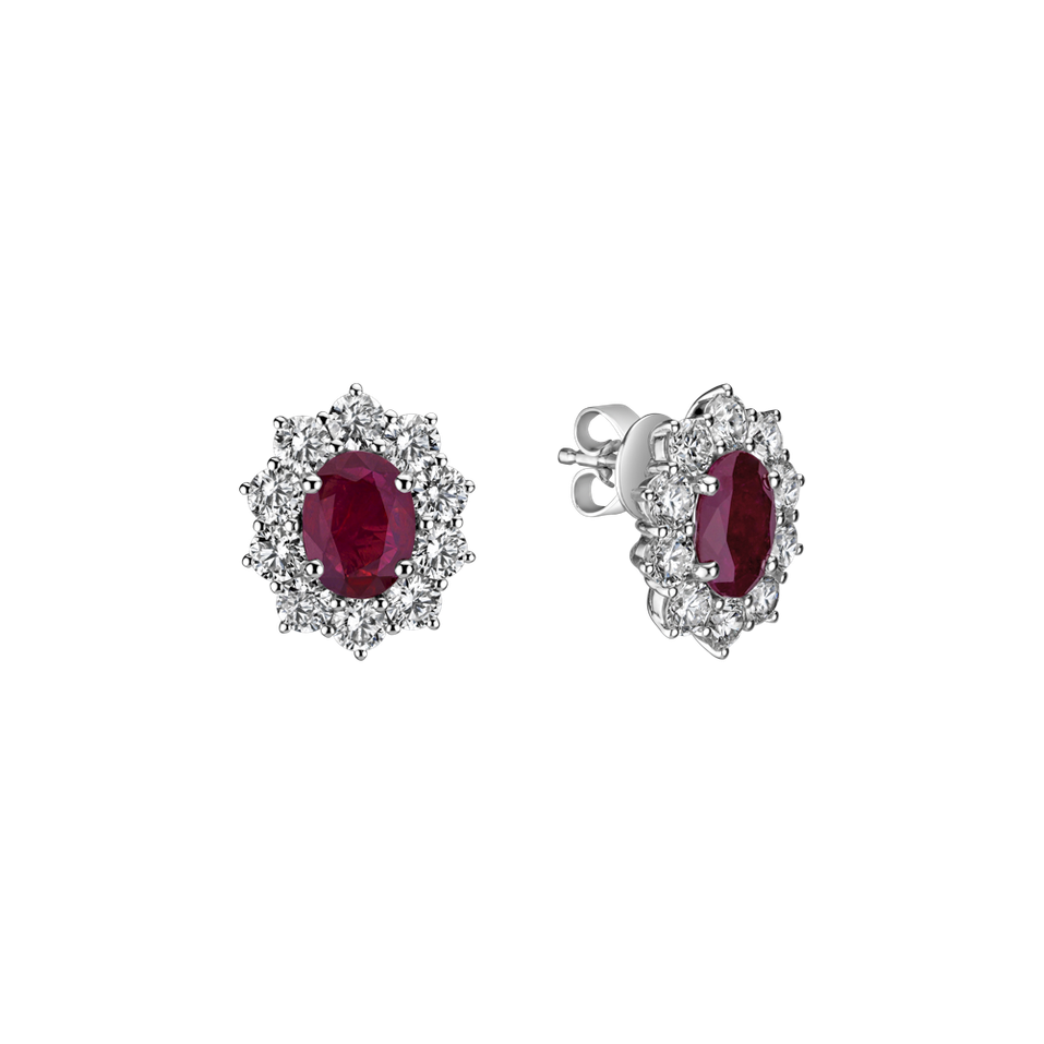 Diamond earrings with Ruby Moon Witchery