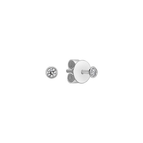 14ct white gold diamond earrings Shiny Dots