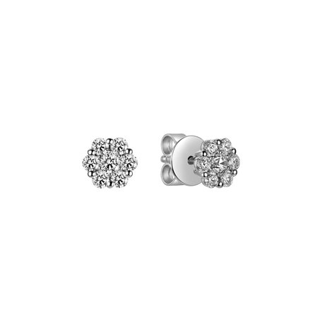 14ct white gold diamond earrings Diamond earrings Shiny Constellation