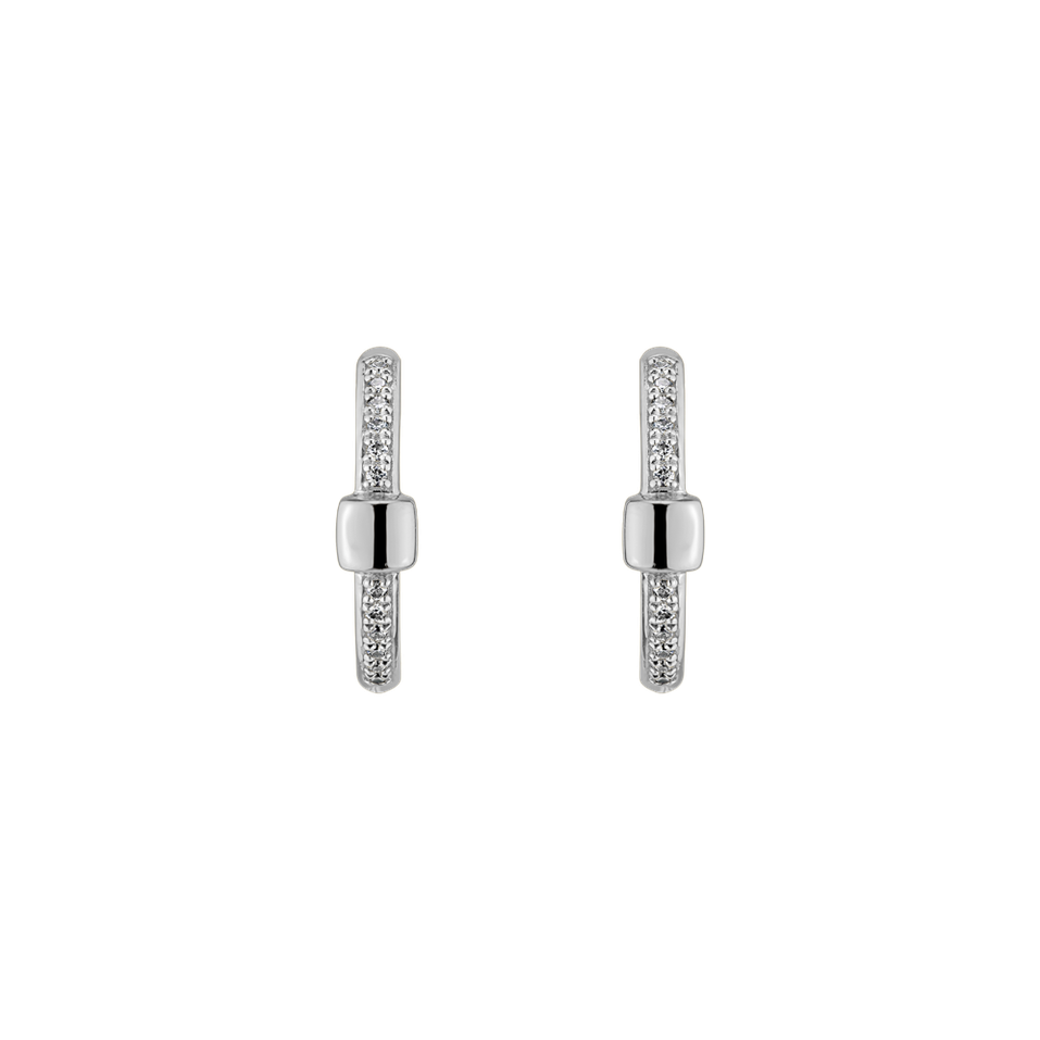 Diamond earrings Charming Square